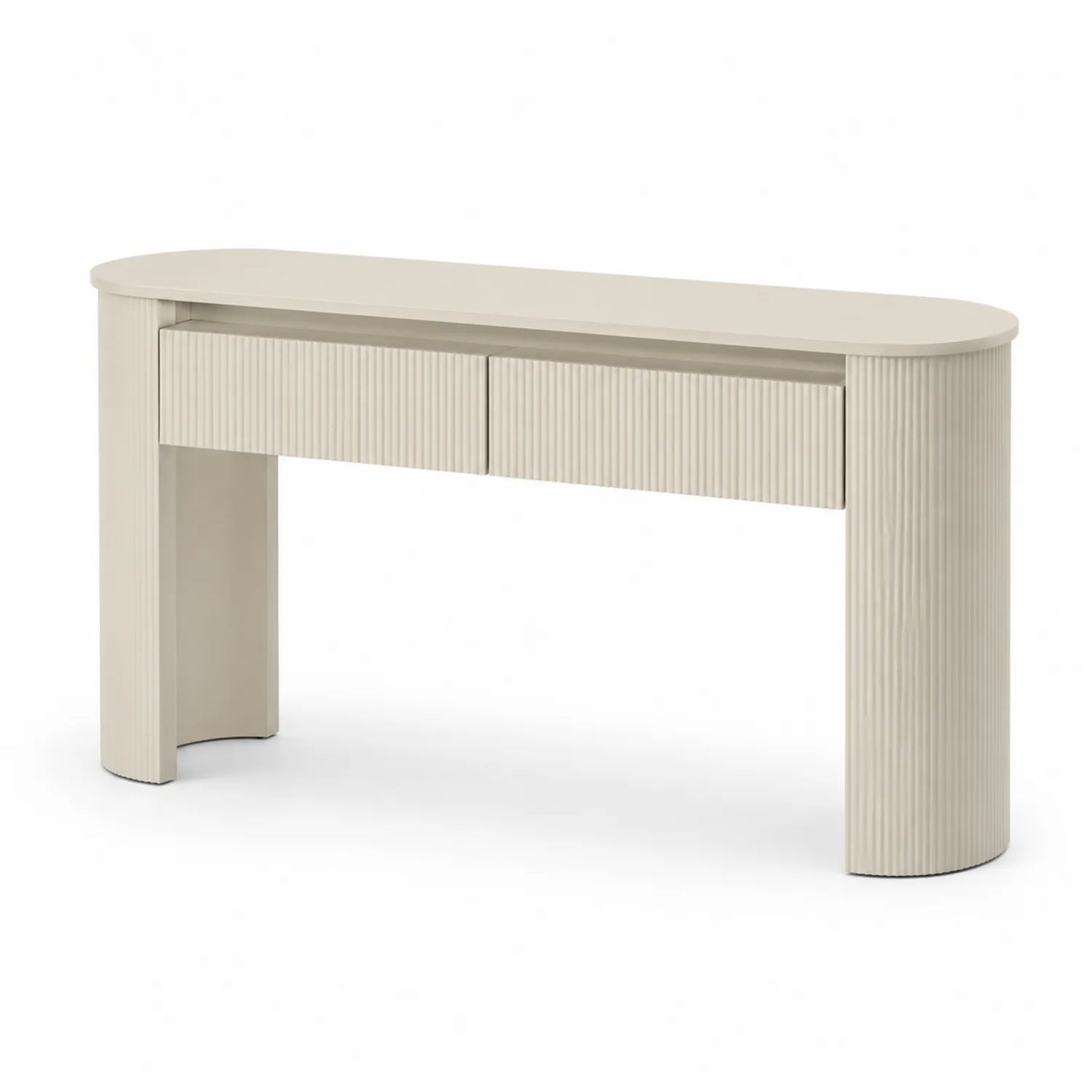 Consolle in MDF con cassetti Beige 120x35x75 cm