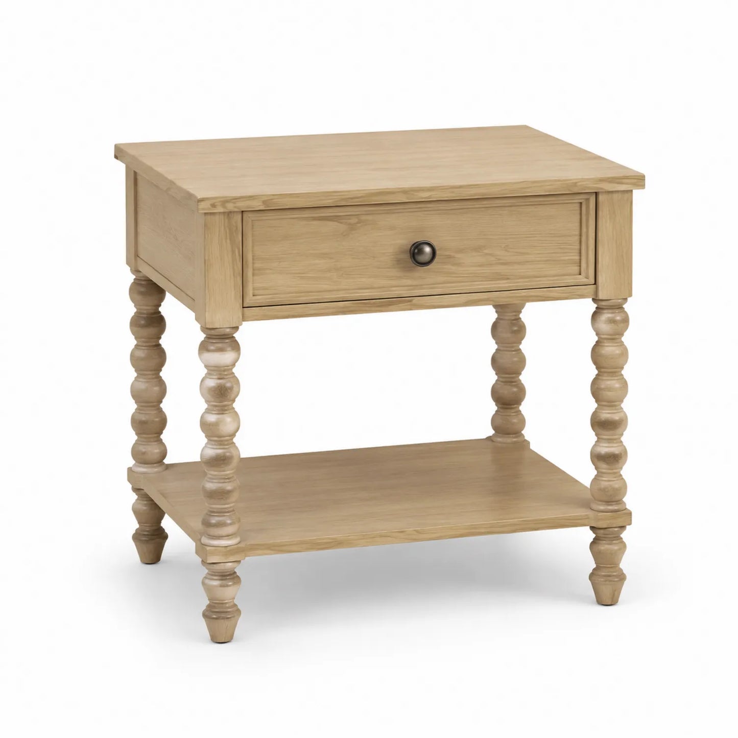 Comodino in Rovere con Cassetto e Ripiano 60x40x60 cm
