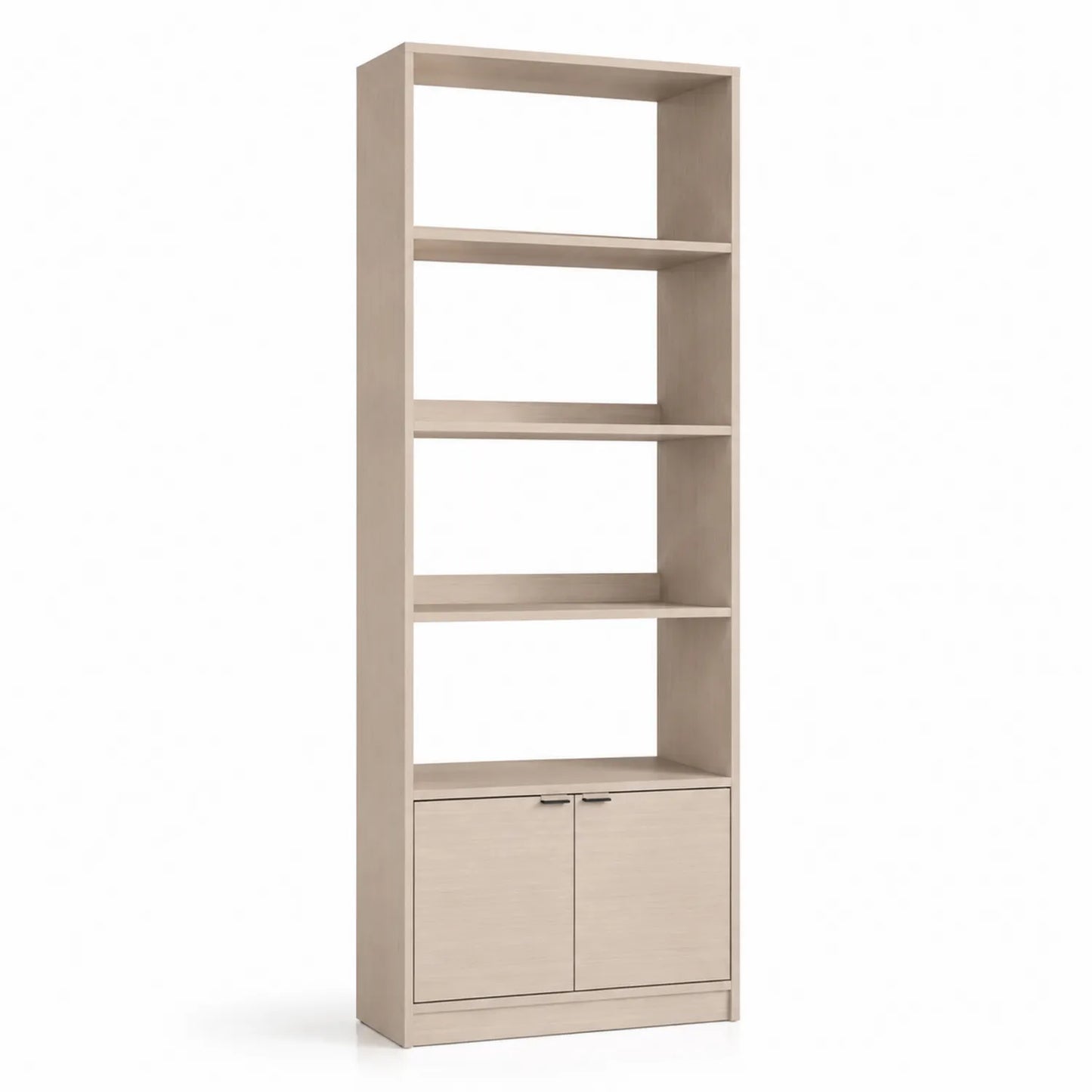 Scaffale libreria legno compensato beige H200xL80xP30 cm