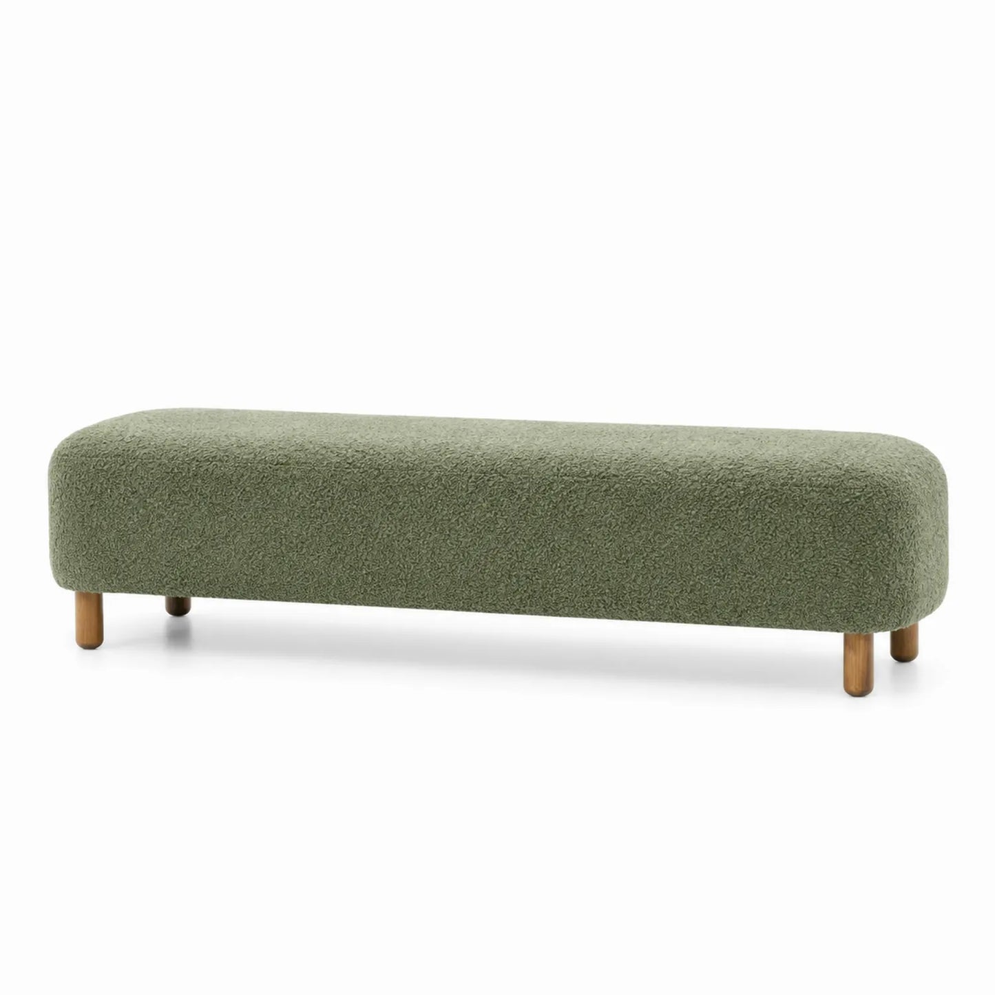 Panca tessuto verde 140x40x45 cm