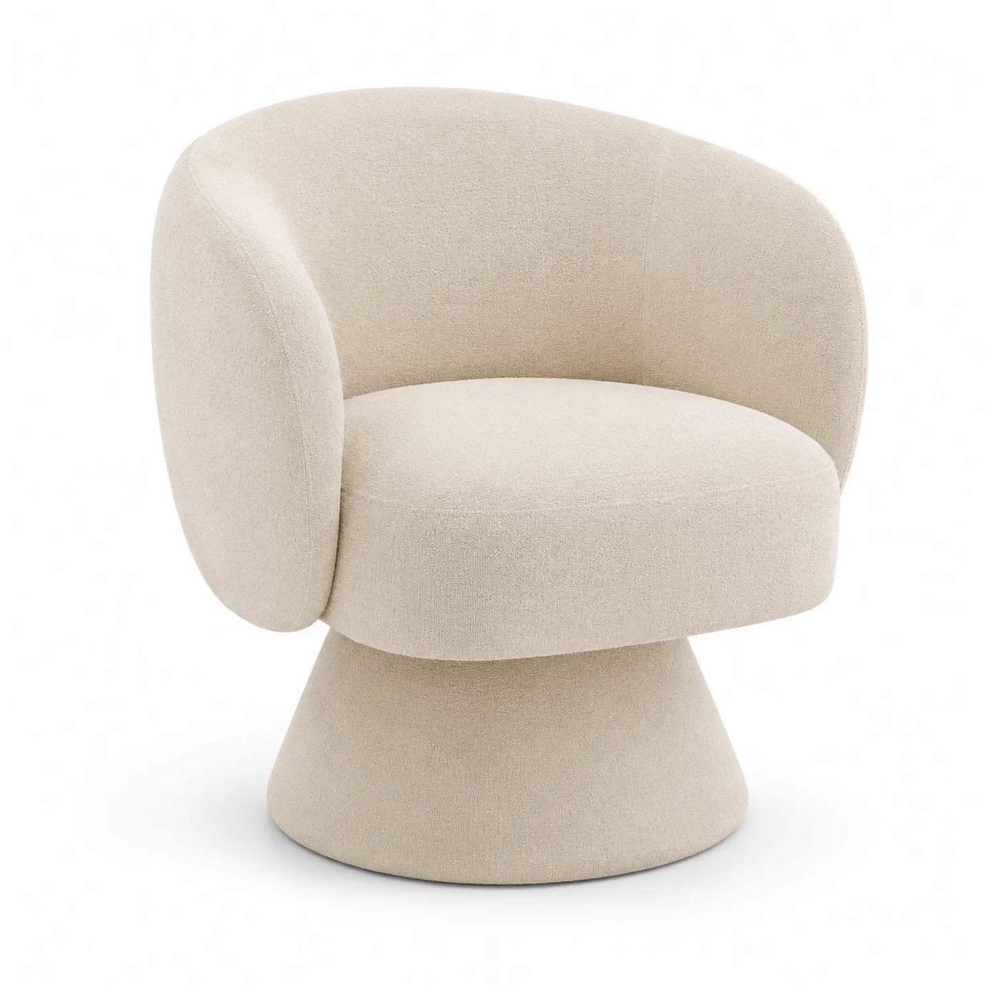 Poltrona conica in tessuto poliestere beige