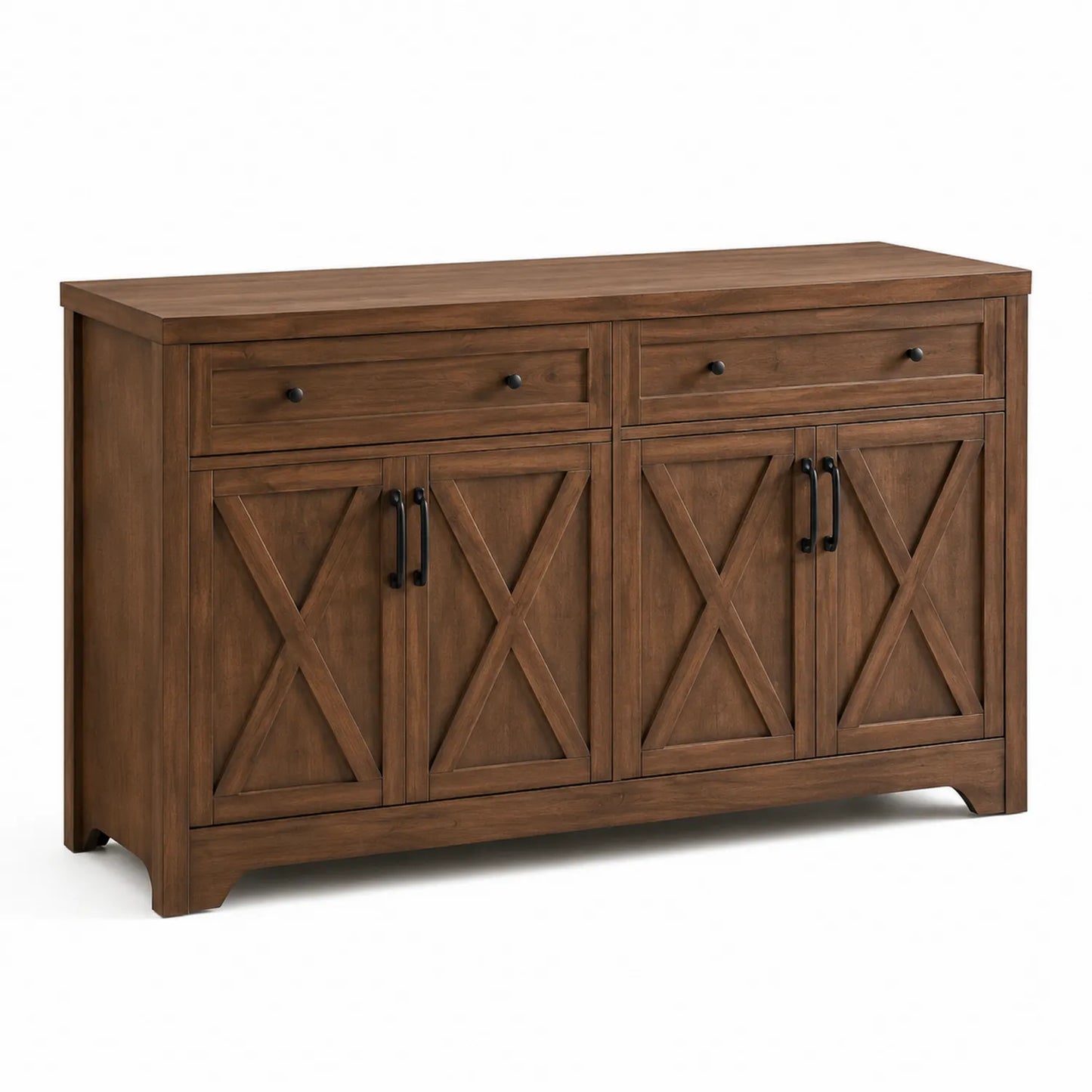Credenza in legno massello con cassetti e sportelli