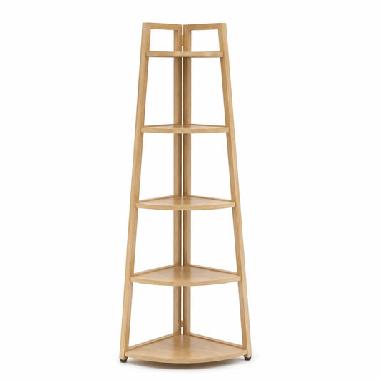 Scaffale Angolare in Legno a 5 Ripiani 190x42x30 cm