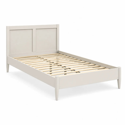 Letto singolo in legno massello Beige 200x90 cm