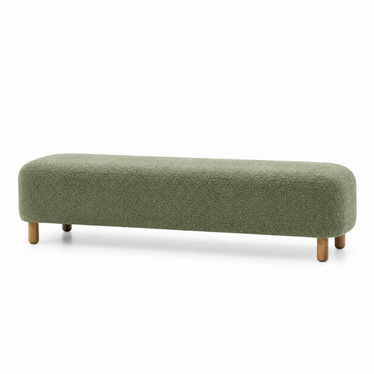 Panca tessuto verde 140x40x45 cm