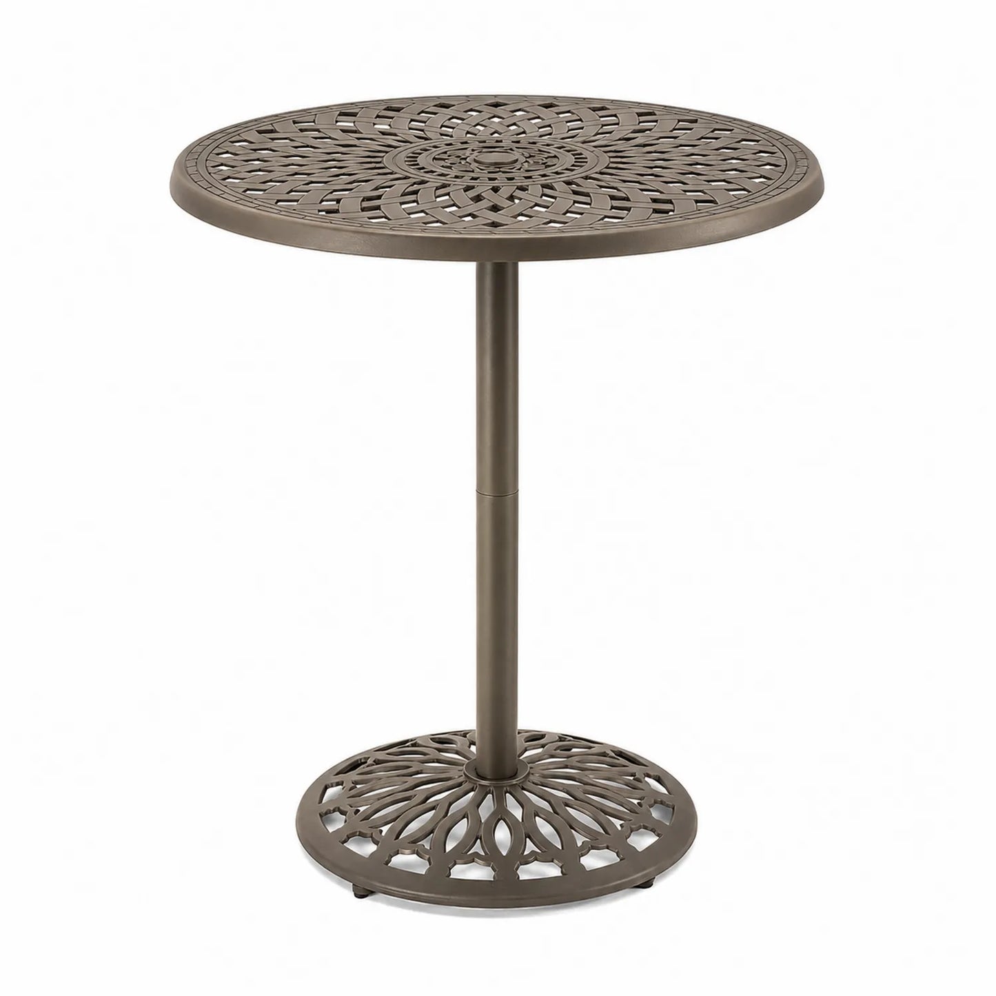 Tavolo da esterno in alluminio rotondo bronzo Ø60cm