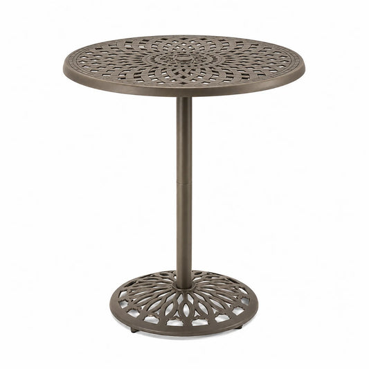 Tavolo da esterno in alluminio rotondo bronzo Ø60cm